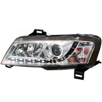 Set Scheinwerfersatz FüR Fiat Stilo Bj. 01-08 Klar/Chrom Tagfahrlicht H1+H1+H7