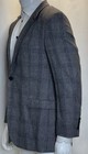 Hugo Boss Blazer Men 42R Wool Blend Gray Check Plaid 2 Button Jacket Elbow Pads — photo 2