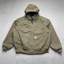 Carhartt Active Jacket Mens 2XL Army Green Quilt Lined Ripstop Canvas 100108