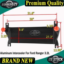 Upgraded Aluminum Intercooler Fits 2012 Ford Ranger Px Mazda Bt50 3.2l Diesel Upgraded Aluminum Intercooler Fits 2012 Ford Ranger Px Mazda Bt50 3.2l Diesel