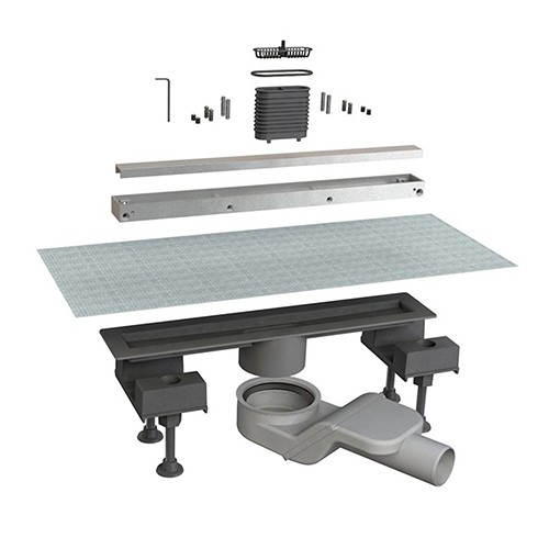 Canaletta Doccia Canalissima Alluminio 90 cm Kit Completo Bonomini