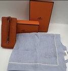 Hermès Bundle - Leather Palladium Case and Handkerchief  — photo 1
