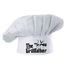 Funny Chef Hat The Grillfather Adjustable Kitchen Cooking Cap Men Women