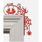 Scary Halloween Door Corner Decor – Pumpkin & Cobweb Home Ornament