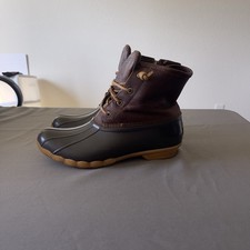 Sperry Saltwater Duck Boots, Brown Leather & Rubber