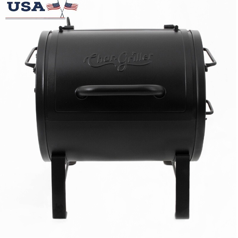 Portable Charcoal Grill Side Fire Box Smoker Camping Tailgating Easy Cleanup New