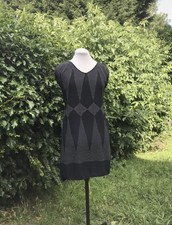 FRENCH CONNECTION Women's Black White Polka Dot Dress UK8 EU36