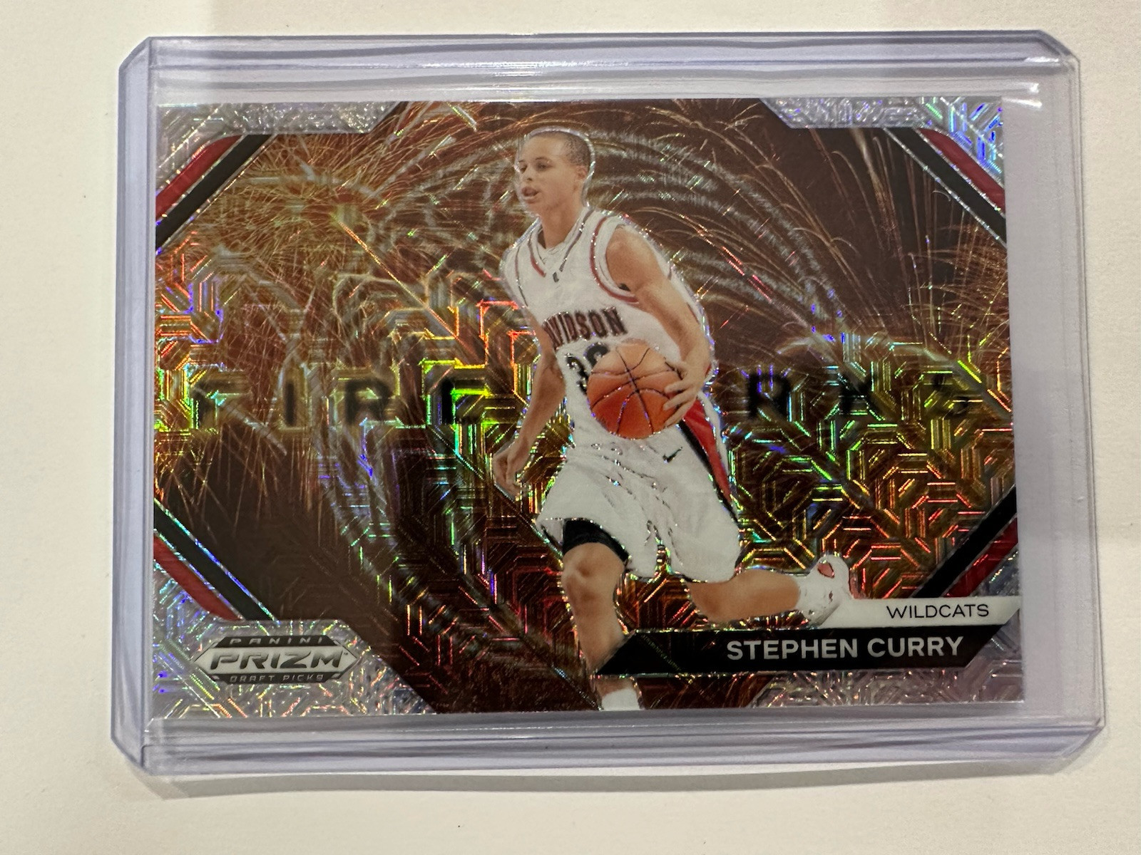 2024 Panini Prizm Draft Picks STEPHEN CURRY Fireworks MOJO /25 Warriors