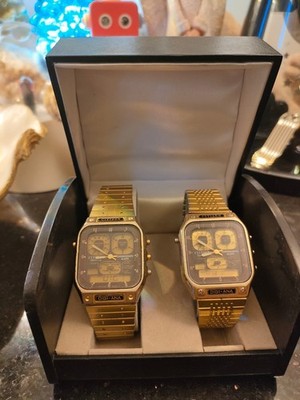 Lot of 2 Working Analog Only Citizen Digi Ana Watches For parts or Repair