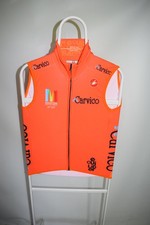 Chaleco de ciclismo Castelli Carvico Maratona dles Dolomitas naranja para hombre talla XS