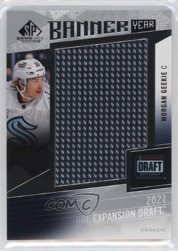 2023 SP Game Used Banner Year 2021 Seattle Kraken Expansion Draft Morgan Geekie