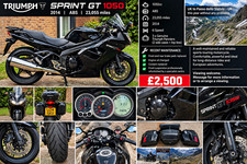 Triumph Sprint GT 1050 ABS Special Edition 2014 &ndash; 23,055 Miles