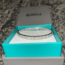 EFFY 14K White Gold Diamond Tennis Bracelet 7" 3.53CT Luxury Fine Jewelry Gift