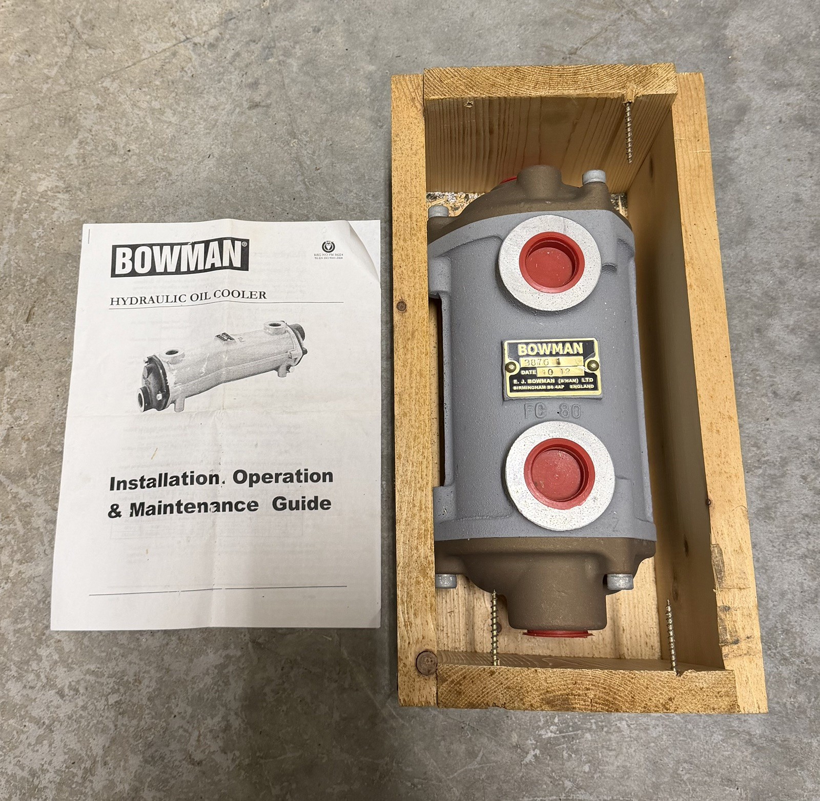 Bowman Genuine FC80 Heat Exchanger Oil Cooler 3876-1 Marine 