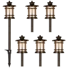 LED Landscape Path Light, 3.4W 155LM, 12V Wired Outdoor Walkway Lights - 6 Pack