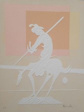 Ezio Farinelli serigrafia Don Chisciotte