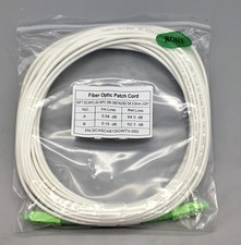 50ft White Fiber Optic Internet Patch Cord 3m...