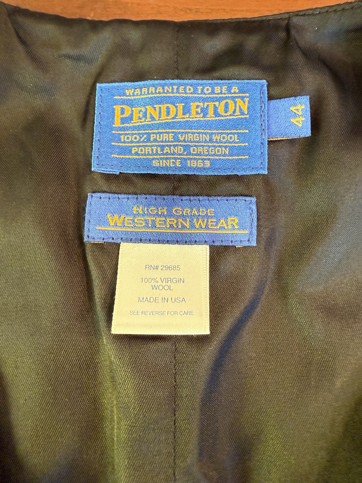 Authentic Vintage Pendleton Virgin Wool Ombré Str… - image 3