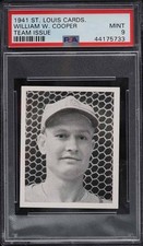 1941 St Louis Cardinals William W Cooper Team Issue PSA 9 *High Grade* cc23