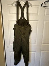 1986 Austrian Military Surplus Lined Overalls, Olive Green  Men Size36 waist New