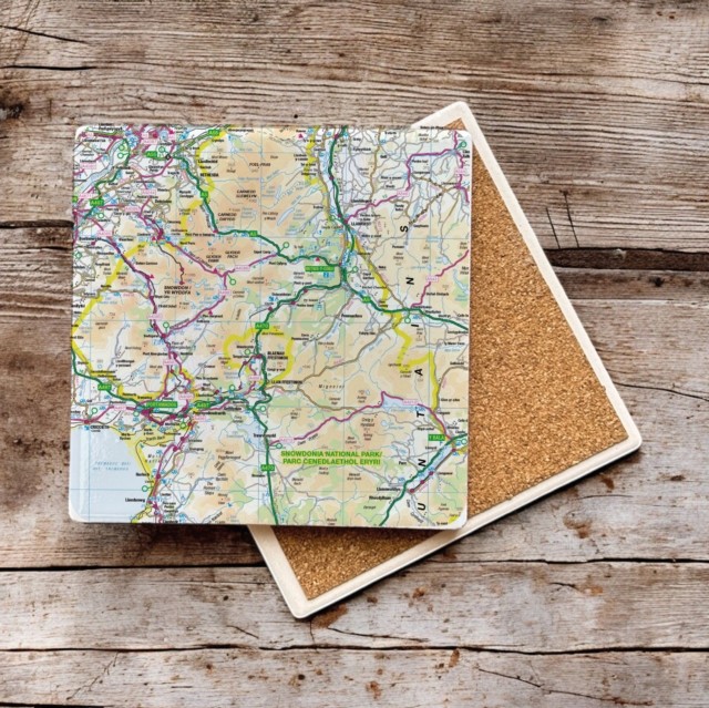 OS Map Ceramic Single Coaster - Snowdonia National Park (General merchandise)