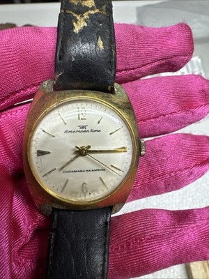 Vintage American Time Swiss Mens Watch 1960 s WORKS