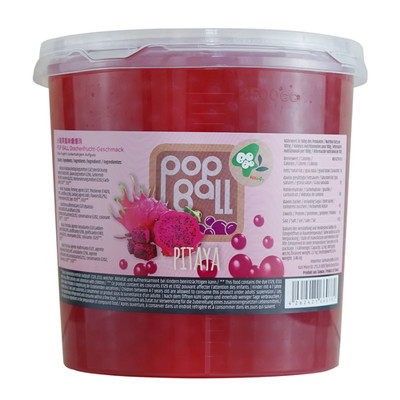 Popping Boba Drachenfrucht 3,2kg Fruchtperlen Bubble Tea Topping Großpackung