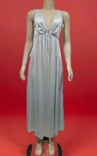 Miss Elaine Women's Nightgown Peignoir Size S Vintage Blue Union Made CB2