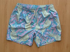 Chubbies Swim Trunks Mens Medium Pineapple Print 5.5" Inseam Lined Beach Shorts