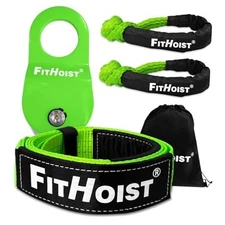 Offroad Recovery Kit, Snatch Block Soft Shackles+Snatch Block+Tree Saver Strap