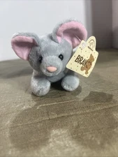 Rare VTG BRAVO applause DOOR MOUSE so Cute Plush Mini Nibbles 