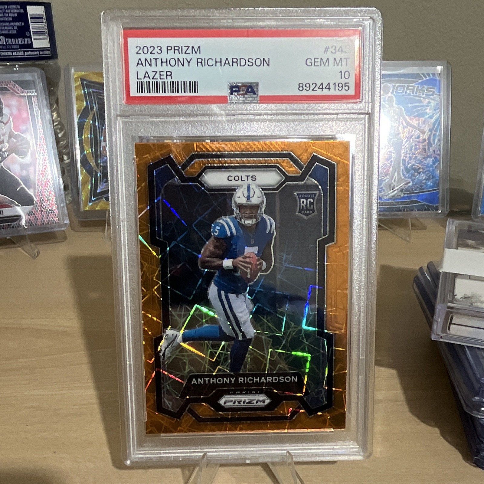 Panini Prizm Anthony Richardson Lazer Prizm Rookie PSA 10 #34 Colts 2023