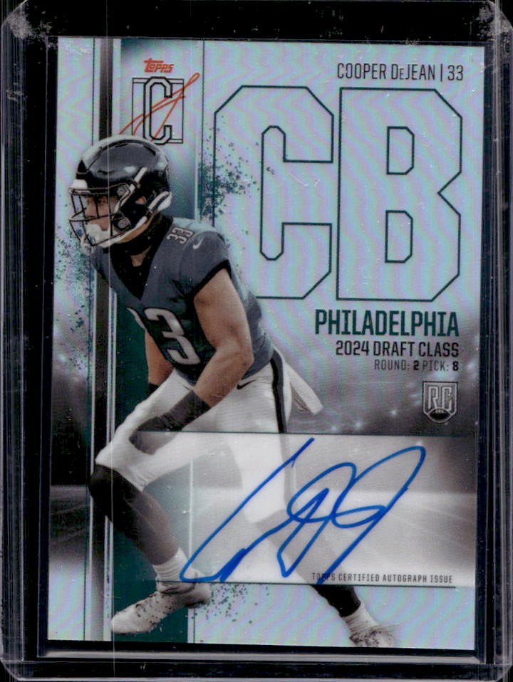 Cooper DeJean Topps Signature Class Rookie Class Chrome Autograph Variation #RCVCDE Red Refractor