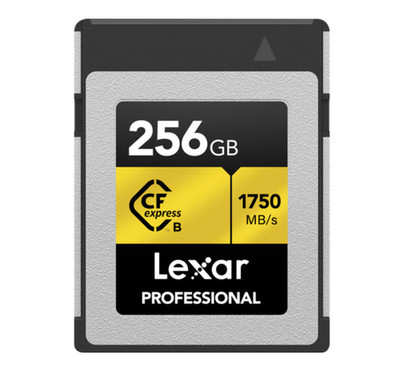 256GB Lexar Professional CFexpress Type B Memory Card GOLD Series 1750 MB/s R