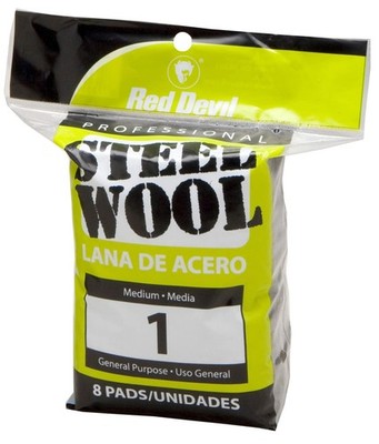 8 Pack Medium Steel Wool Pads For Cleaning Polishing And Surface Preparation