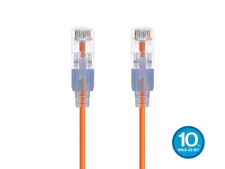 Monoprice Cat6A Ethernet Patch Cable- 10 feet- Orange | Snagless RJ45 550Mhz UTP