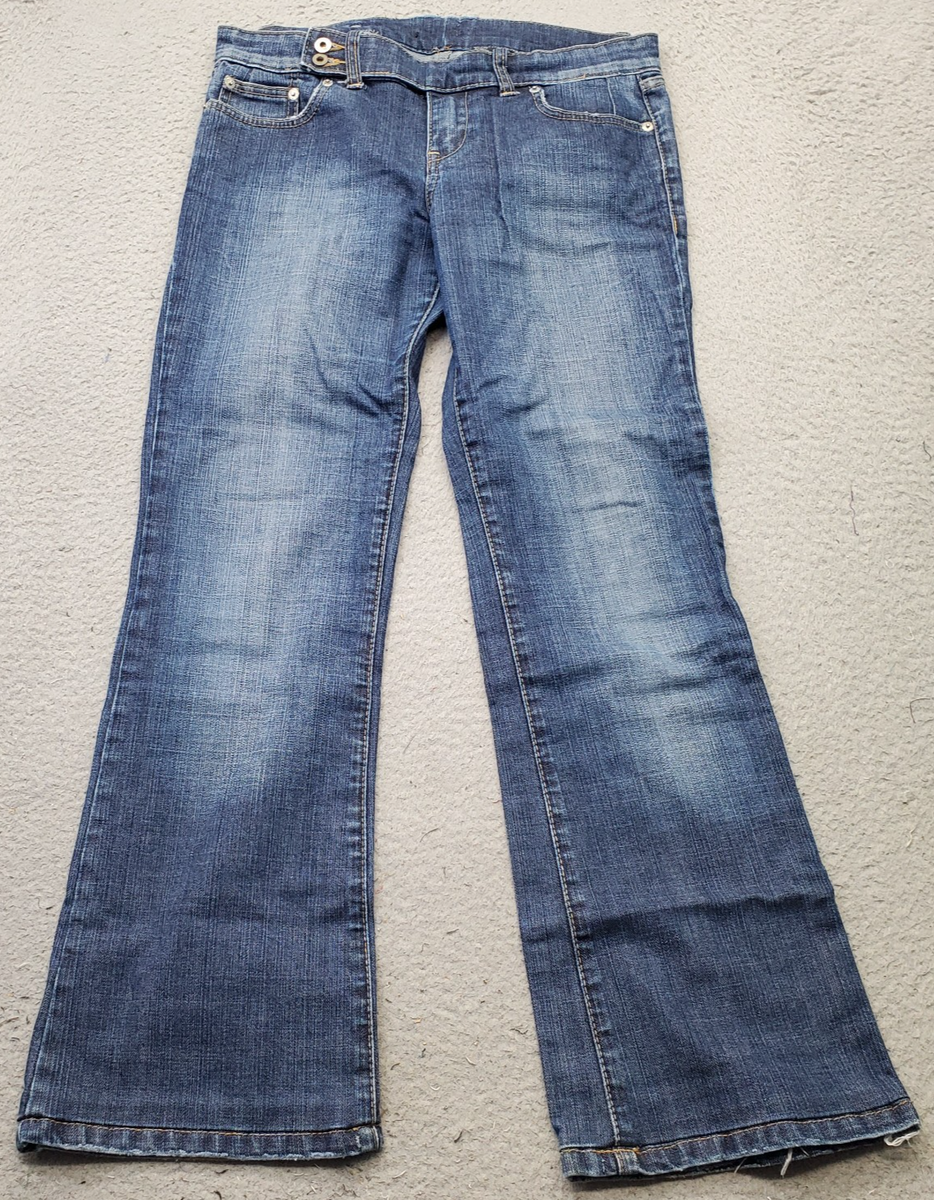 Buffalo Bootcut Jeans Women's Blue Denim Flat Front Faded