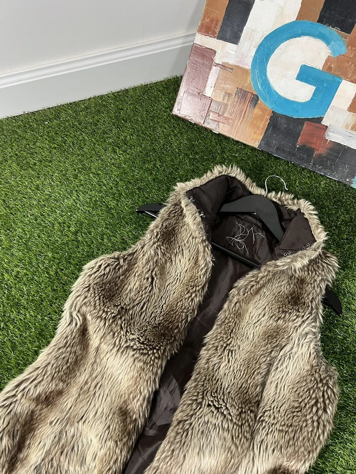 Chaleco De Colección Y2K Fever Penny Lane Talla M Piel Sintética Retro Años 70 Boho Vaquera Western Glam Foto 4 de 4