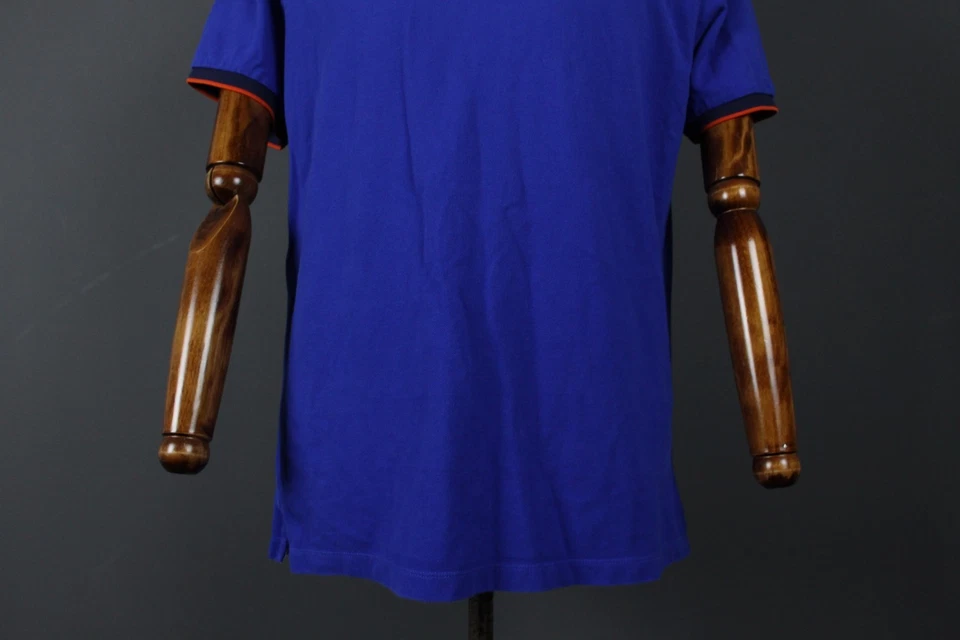 Camisa Polo Hackett London Azul Algodón Cuello Manga Corta Talla XL Foto 3 de 4