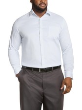 Van Heusen Mens Dress Shirt Slim Fit Ultra Wrinkle Free Flex Collar Stretch