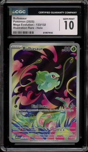 Pokemon Bulbasaur Mega Evolution Illustration Rare #133 CGC 10 Gem Mint