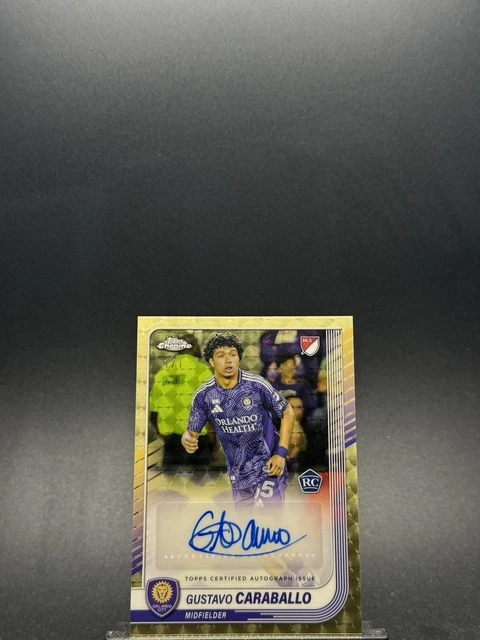 2025 Topps Chrome MLS Gustavo Caraballo Superfractor Auto 1/1 RC Orlando City