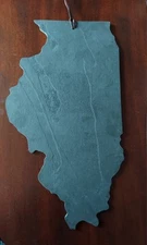 Illinois Slate Cheese Board Top Shelf Living New with tags Organic 
