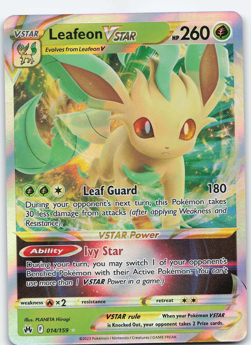 Leafeon VSTAR 014/159 Ultra Rare Holo Crown Zenith NM Pokémon | eBay