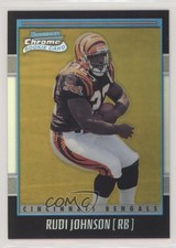2001 Bowman Chrome Rookie Refractor Gold Refractor 6/99 Rudi Johnson #173 nd3