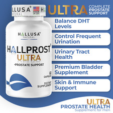 HALLPROST ULTRA - Prostate Health Complex - Urinary Incontinence - 60 Capsules