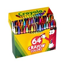 Wax Colouring Crayons - Assorted Colours (Pack of 64), A Must - Have for All Kid