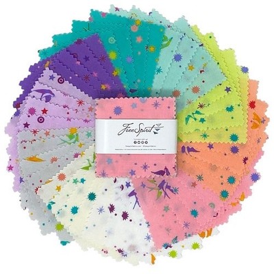 TRUE COLORS TULA PINK - MINI Charm Pack 2,5 Inch 42 Teile