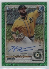 2020 Bowman Chrome Prospects Green Shimmer Refractor /99 Hogan Harris Auto h7i