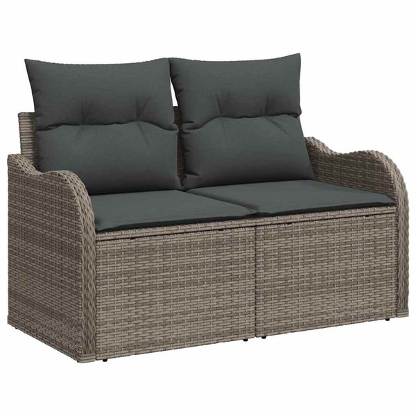 Zeitloses Lounge Set GartenmöBel Sofa Garnitur M. Kissen Gartengarnitur 2-Sitzer-image